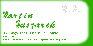 martin huszarik business card